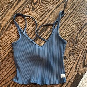 Blue rubbed vuori tank